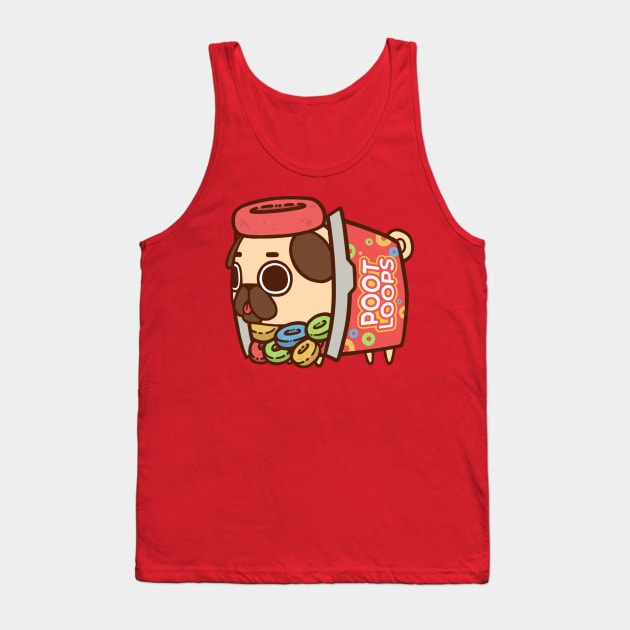 Poot Loops Puglie Tank Top by Puglie Pug 